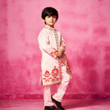 Light Pink Thread Embroidered Sherwani Set