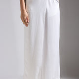 Ivory White Draped Pants