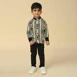 Black, White and Yellow Tiger Print Shirt