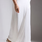 Ivory White Draped Pants