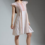 Printed Baby-Doll Dress with Embroidered Yoke