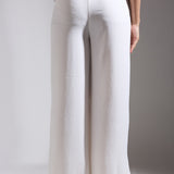 Ivory White Draped Pants