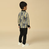 Black, White and Yellow Tiger Print Shirt