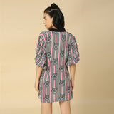 Tiger Print V Neck Skater Dress