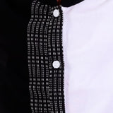 Black and Ivory Colorblocked Kurta With Pant