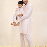Sindhuja - Light Pink Kurta Set, Father & Son