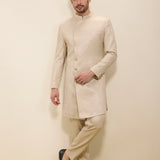 Light Gold Sherwani Set with Matching Pants