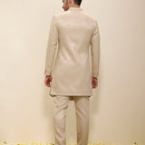 Light Gold Sherwani Set with Matching Pants