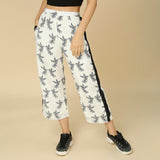 Black and White Bird Print Blazer & Pant Set