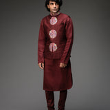 Elsworth Mens Kurta in Maroon