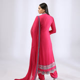 Rani Pink Embroidered Kurta Set