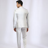 Grey Bandhgala teamed with Narrow Pants