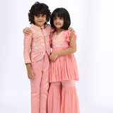 Siblings Combo Set in Peach