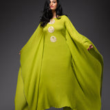 Crinkled Cotton Embroidered Kurta And Pant Set