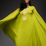 Crinkled Cotton Embroidered Kurta And Pant Set