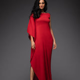 Crinkled Cotton Asymmetrical Kaftan Style Dress
