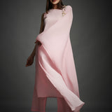 Crinkled Cotton Kaftan Tunic With Matching Pants