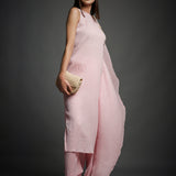 Crinkled Cotton Kaftan Tunic With Matching Pants
