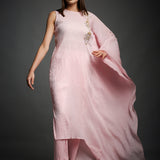 Crinkled Cotton Kaftan Tunic With Matching Pants
