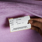 Purple Crinkled Cotton Draped Maxi Dress