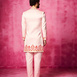 Light Pink embroidered Sherwani with matching pants