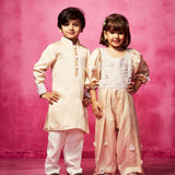 Rhythmic Revelry - Nude Embroidery Brother - Sister Set