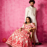 Rhythmic Revelry - Ivory Embroidery Couple Set