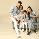 Black and White Fish Print Family Set