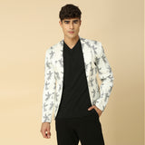 Blazer with Bird Print