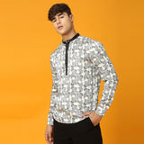 Short kurta with fish print