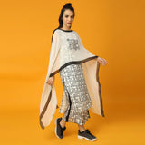 Black and White Fish Print Kurta Set