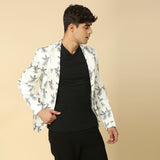 Blazer with Bird Print