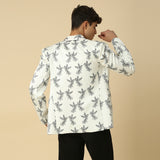 Blazer with Bird Print