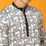 Short kurta with fish print