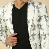 Blazer with Bird Print