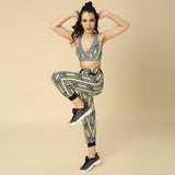 Tiger Print Bralette and Jogger Pant Set