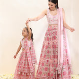 Sindhuja - Printed Lehenga Mother & Daughter Set