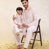 Sindhuja - Light Pink Kurta Set, Father & Son