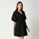 Black Cutwork Butterfly Dress