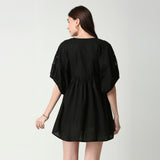 Black Cutwork Butterfly Dress