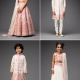 White Occasion Wear Family Set